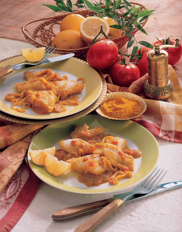 Heilbutt-Curry mit Tomaten