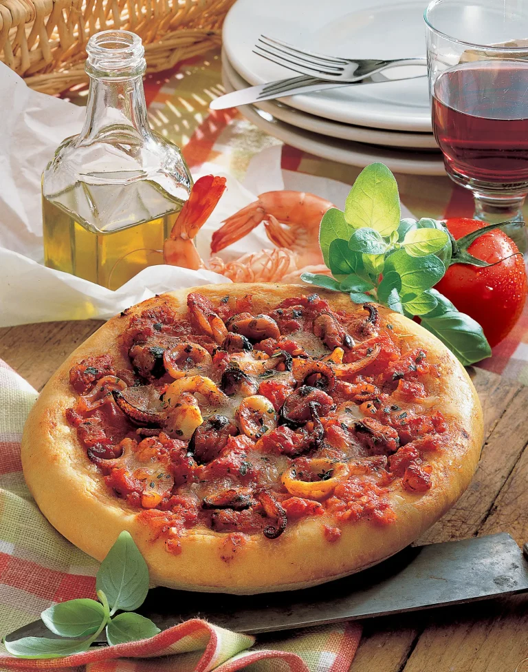 Meeresfrüchte-Pizza